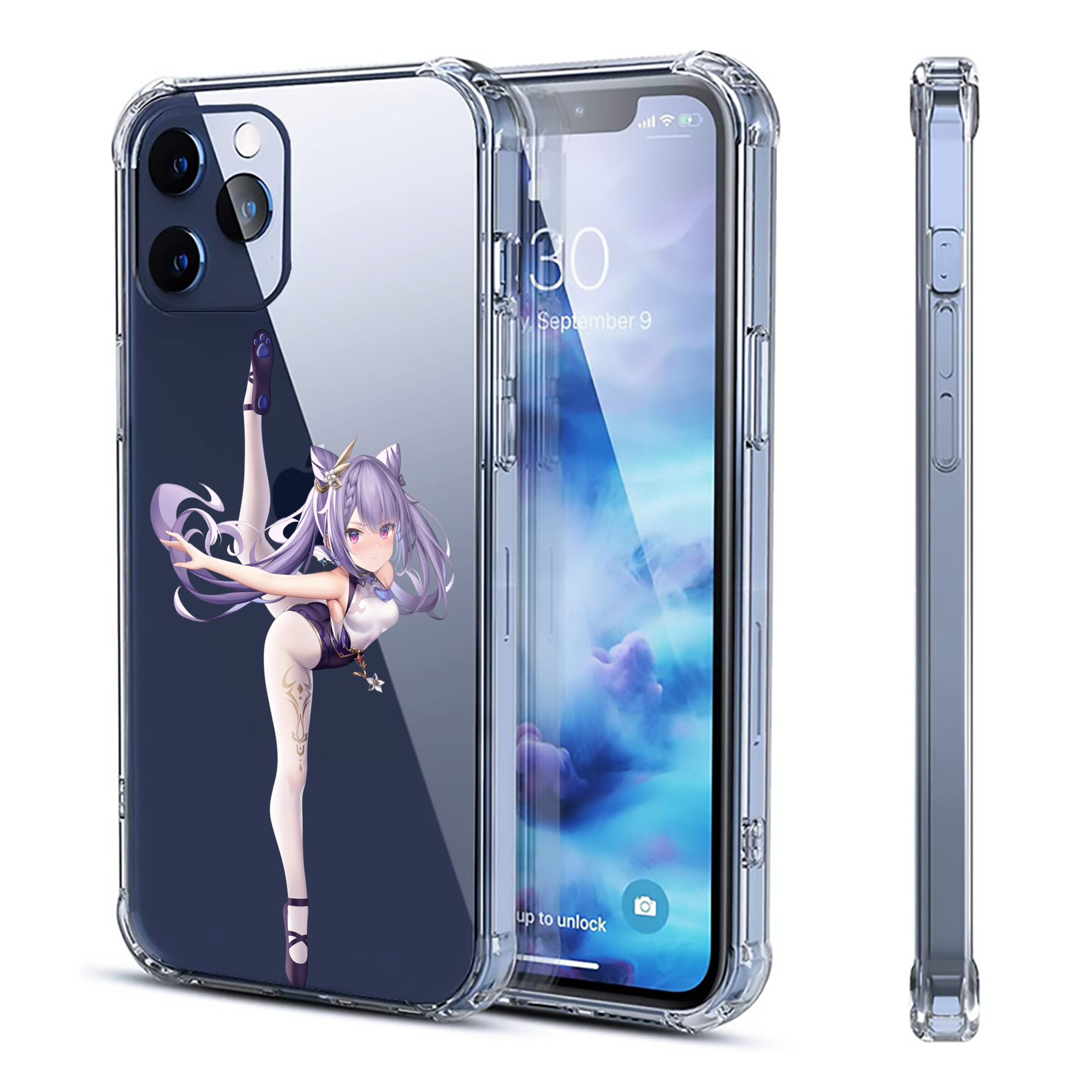 げんし神 刻晴 こくせい genshin Kokusei 【iPhone 12シリーズ対応】透明スマホケース（クリアソフトケース）
